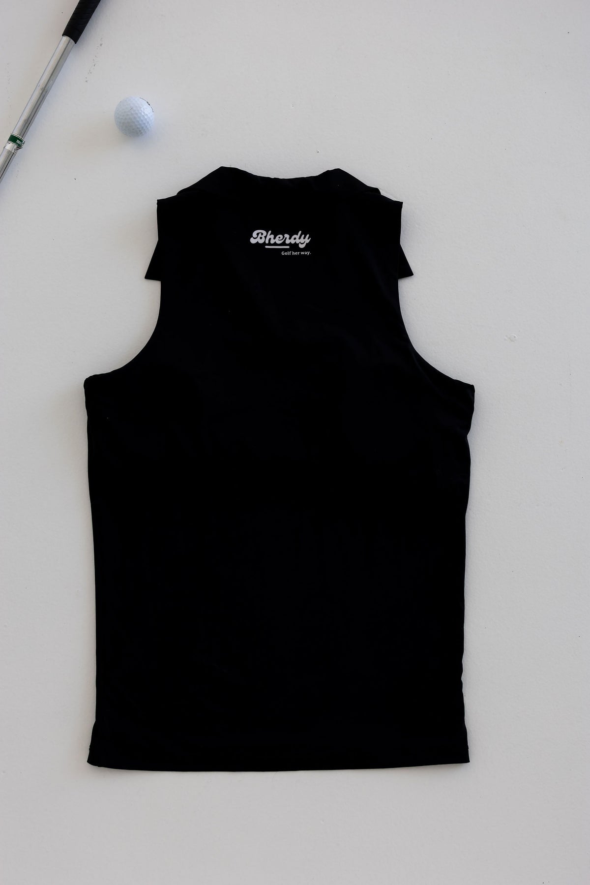 Women's golf collared tank lifestyle — Bherdy Golf